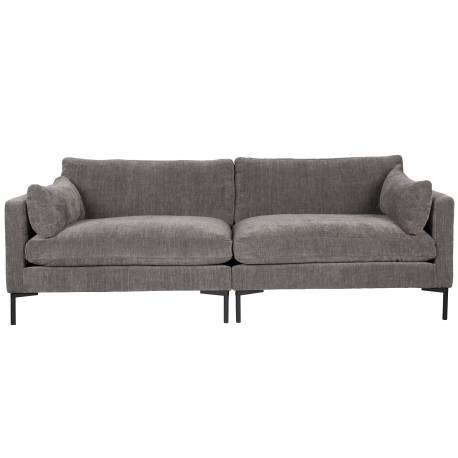 Canapé Summer Gris Anthracite Zuiver Banquette 3 Places Assise de Salon en Tissu 82x101x230cm