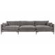 Canapé Summer Gris Anthracite Zuiver Banquette 4,5 Places Assise de Salon en Tissu 82x101x335cm