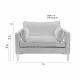 Fauteuil Summer Latte Zuiver Siège Assise de Salon en Tissu 82x101x125cm