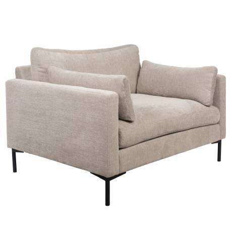 Fauteuil Summer Latte Zuiver Siège Assise de Salon en Tissu 82x101x125cm