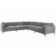 Canapé d'Angle Summer Gris Anthracite Zuiver Banquette 7 Places Assise de Salon en Tissu 82x318x318cm