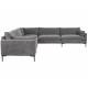 Canapé d'Angle Summer Gris Anthracite Zuiver Banquette 7 Places Assise de Salon en Tissu 82x318x318cm