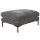 Pouf Summer Gris Anthracite Zuiver Repose-Pieds Assise d'Appoint en Tissu 53x80x102cm