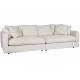 Canapé Sense Crème 3 Places Zuiver Banquette en Tissu 85x113x266cm