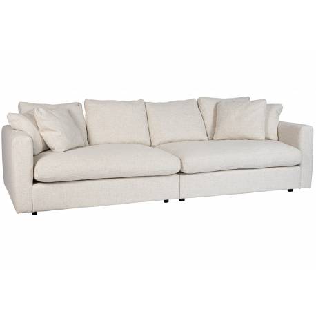 Canapé Sense Crème 3 Places Zuiver Banquette en Tissu 85x113x266cm