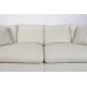 Canapé Sense Crème 3 Places Zuiver Banquette en Tissu 85x113x266cm