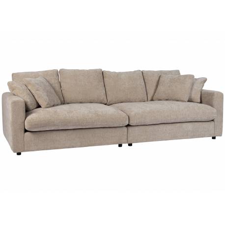 Canapé Sense Nature Soft 3 Places Zuiver Banquette en Tissu 85x113x266cm