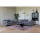 Canapé Summer Gris Anthracite Zuiver Banquette 3 Places Assise de Salon en Tissu 82x101x230cm