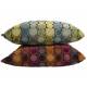 Coussin Décoratif Ottava Vert et Bleu Dutchbone Décoration de Canapé Fauteuil en Tissu et Velours 45x45x45cm