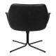 Fauteuil Design Nikki Zuiver Siège Pivotant Noir Assise de Salon en Polyuréthane 75x78x79cm