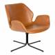 Fauteuil Design Nikki Zuiver Siège Pivotant Marron Assise de Salon en Polyuréthane 75x78x79cm
