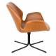 Fauteuil Design Nikki Zuiver Siège Pivotant Marron Assise de Salon en Polyuréthane 75x78x79cm