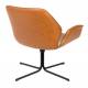 Fauteuil Design Nikki Zuiver Siège Pivotant Marron Assise de Salon en Polyuréthane 75x78x79cm