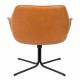 Fauteuil Design Nikki Zuiver Siège Pivotant Marron Assise de Salon en Polyuréthane 75x78x79cm
