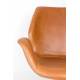 Fauteuil Design Nikki Zuiver Siège Pivotant Marron Assise de Salon en Polyuréthane 75x78x79cm