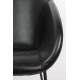 Fauteuil Feston Zuiver Siège Design Noir Assise de Salon en Polyuréthane 65,5x70,5x72cm