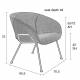 Fauteuil Feston Zuiver Siège Design Noir Assise de Salon en Polyuréthane 65,5x70,5x72cm