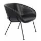 Fauteuil Feston Zuiver Siège Design Noir Assise de Salon en Polyuréthane 65,5x70,5x72cm
