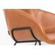 Fauteuil Feston Zuiver Siège Design Marron Assise de Salon en Polyuréthane 65,5x70,5x72cm