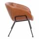 Fauteuil Feston Zuiver Siège Design Marron Assise de Salon en Polyuréthane 65,5x70,5x72cm