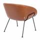 Fauteuil Feston Zuiver Siège Design Marron Assise de Salon en Polyuréthane 65,5x70,5x72cm