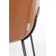Fauteuil Feston Zuiver Siège Design Marron Assise de Salon en Polyuréthane 65,5x70,5x72cm