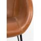 Fauteuil Feston Zuiver Siège Design Marron Assise de Salon en Polyuréthane 65,5x70,5x72cm
