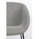 Fauteuil Feston Zuiver Siège Design Gris Assise de Salon en Tissu 65,5x70,5x72cm