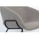 Fauteuil Feston Zuiver Siège Design Gris Assise de Salon en Tissu 65,5x70,5x72cm