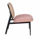 Fauteuil Spike Rose Zuiver Siège en Tissu et Rotin Assise de Salon Design 70x78,6x84,1cm