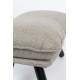 Repose-Pieds Lazy Sack Gris Clair Zuiver Pouf Vintage Assise d'Appoint en Tissu et Bois 46x52x78cm