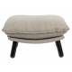 Repose-Pieds Lazy Sack Gris Clair Zuiver Pouf Vintage Assise d'Appoint en Tissu et Bois 46x52x78cm