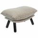 Repose-Pieds Lazy Sack Gris Clair Zuiver Pouf Vintage Assise d'Appoint en Tissu et Bois 46x52x78cm