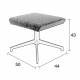 Pouf Uncle Jesse Zuiver Repose-Pieds Pivotant Bicolore Beige et Gris Assise d'Appoint en Tissu 43x44x50cm