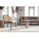 Fauteuil Spike Rose Zuiver Siège en Tissu et Rotin Assise de Salon Design 70x78,6x84,1cm
