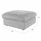 Pouf Sense Gris Soft Zuiver Repose-Pieds Bout de Canapé Assise de Salon en Tissu 47x92x92cm