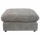 Pouf Sense Gris Soft Zuiver Repose-Pieds Bout de Canapé Assise de Salon en Tissu 47x92x92cm