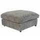 Pouf Sense Gris Soft Zuiver Repose-Pieds Bout de Canapé Assise de Salon en Tissu 47x92x92cm