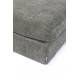 Pouf Sense Gris Soft Zuiver Repose-Pieds Bout de Canapé Assise de Salon en Tissu 47x92x92cm