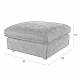 Pouf Sense Crème Zuiver Repose-Pieds Bout de Canapé Assise de Salon en Tissu 47x92x92cm