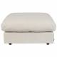 Pouf Sense Crème Zuiver Repose-Pieds Bout de Canapé Assise de Salon en Tissu 47x92x92cm