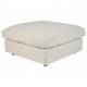 Pouf Sense Crème Zuiver Repose-Pieds Bout de Canapé Assise de Salon en Tissu 47x92x92cm