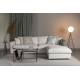 Pouf Sense Crème Zuiver Repose-Pieds Bout de Canapé Assise de Salon en Tissu 47x92x92cm