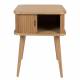 Table d'Appoint Barbier Zuiver Console Design Table de Nuit Chevet Bois Naturel 45x45x59cm