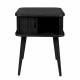 Table d'Appoint Barbier Zuiver Console Design Table de Nuit Chevet Chêne Noir 45x45x59cm