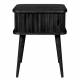 Table d'Appoint Barbier Zuiver Console Design Table de Nuit Chevet Chêne Noir 45x45x59cm