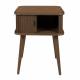 Table d'Appoint Barbier Zuiver Console Design Table de Nuit Chevet Noyer 45x45x59cm