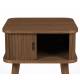 Table d'Appoint Barbier Zuiver Console Design Table de Nuit Chevet Noyer 45x45x59cm