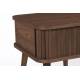 Table d'Appoint Barbier Zuiver Console Design Table de Nuit Chevet Noyer 45x45x59cm
