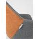 Fauteuil de Bureau Doulton Vintage Brun Zuiver Assise Siège Pivotant sur Roulettes en Métal Polyuréthane et Tissu 63x67x91cm